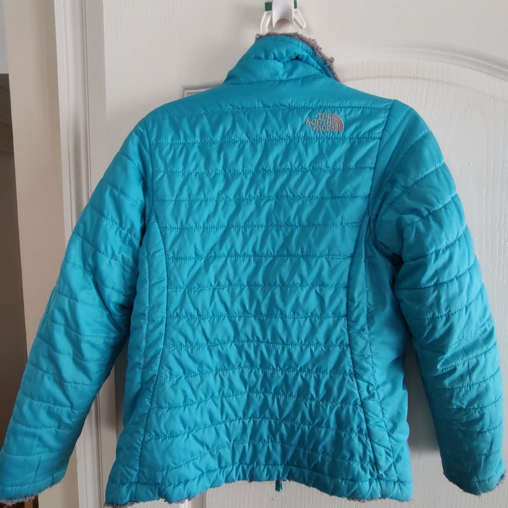 Reversible North face Girl's Mossbud Swirl Winter Jacket sz 10/12